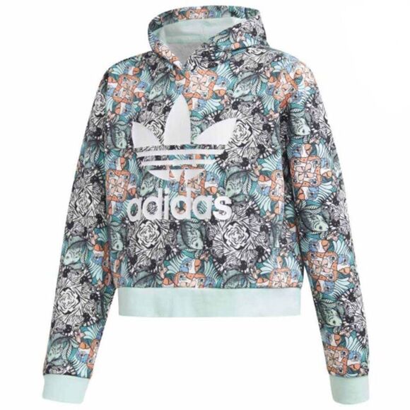 ADIDAS ORIGINALS HOODED SWEATSHIRT ZOO PRINT - Picture 7 of 7
